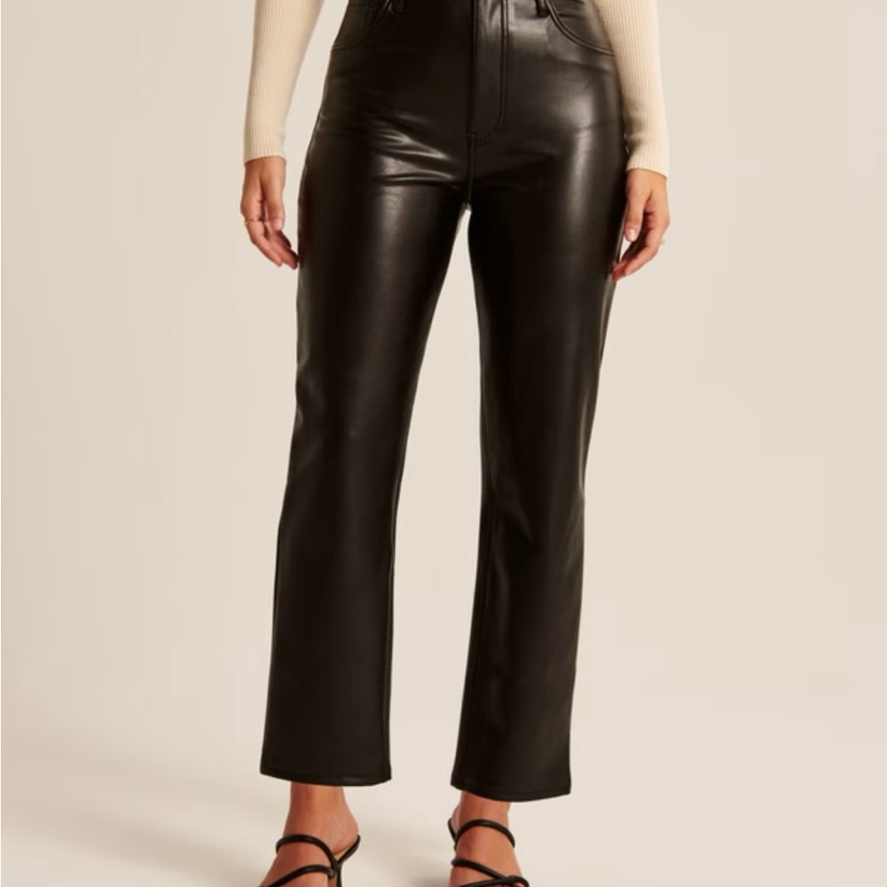 Abercrombie & Fitch Black Leather Pants